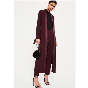 2 Piece Misguided Pant and Duster Suit